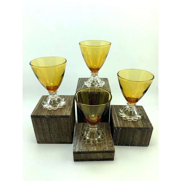 Anchor Hocking Amber Boopie Cocktail Glasses. - Picture 2 of 8